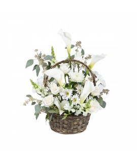 Le panier de blancheur exquise